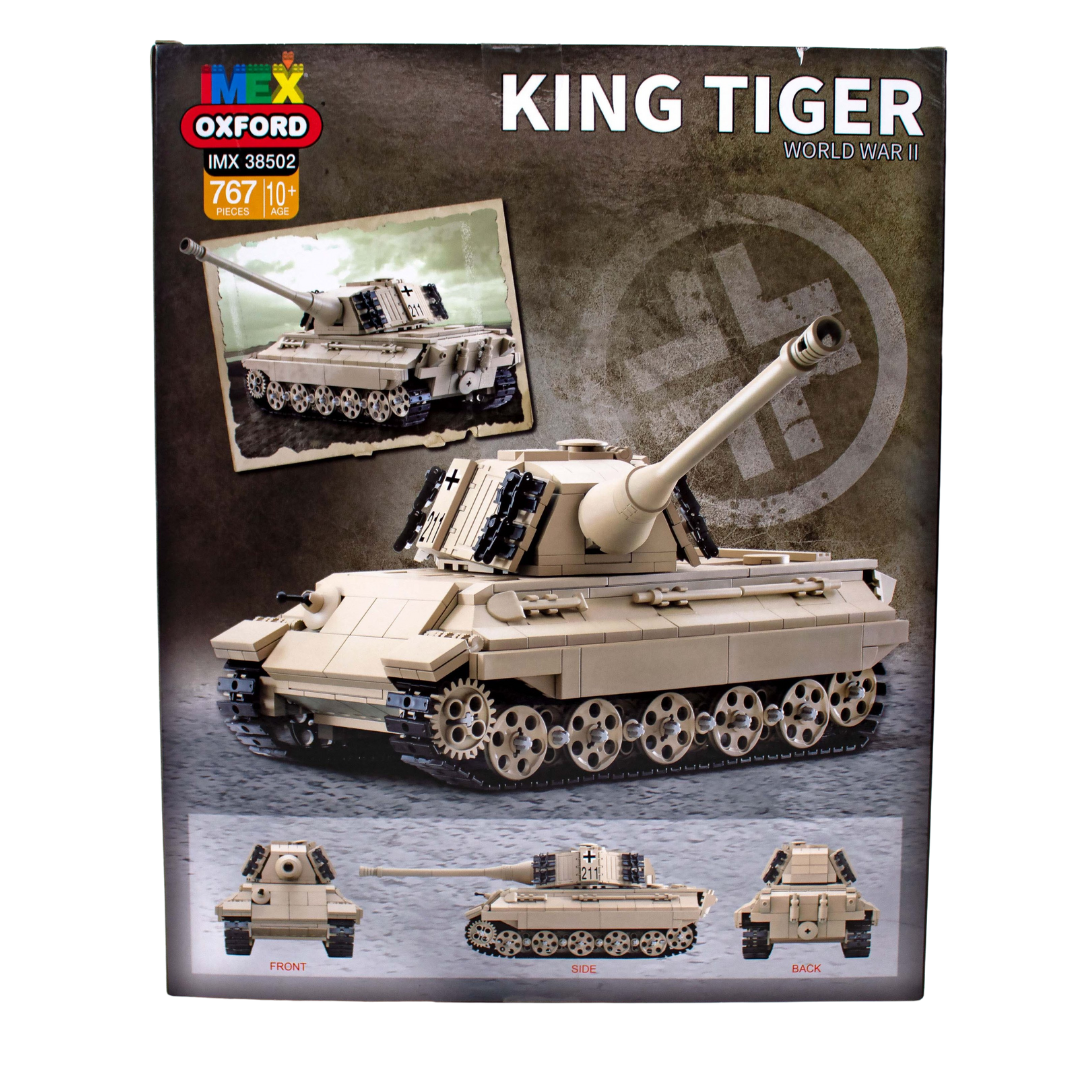 IMEX Oxford King Tiger Tank Brick Set – 767-Piece WWII German Heavy Tank Model