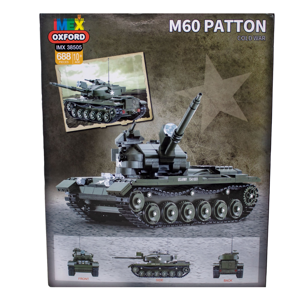 IMEX Oxford M60 Patton Tank Brick Set – 688-Piece Cold War Battle Tank Model