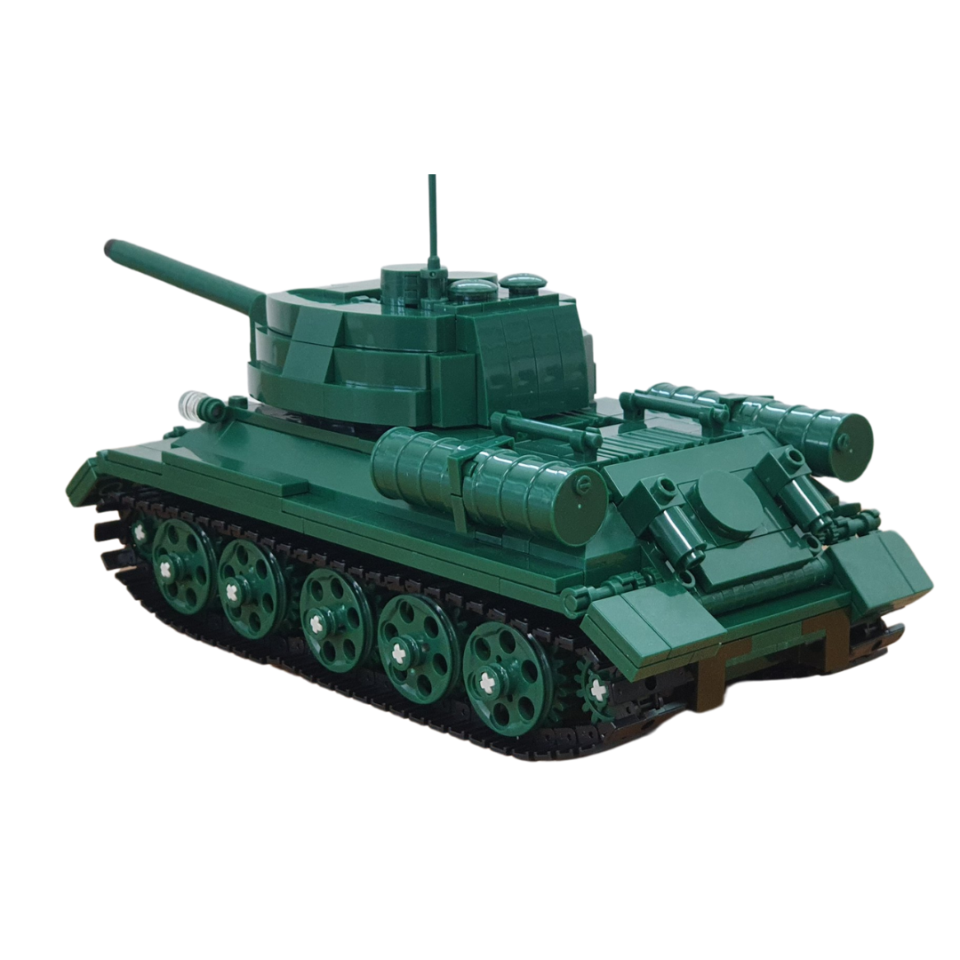 IMEX Oxford T34/85 Tank Brick Set – 612-Piece WWII Russian Medium Tank Model