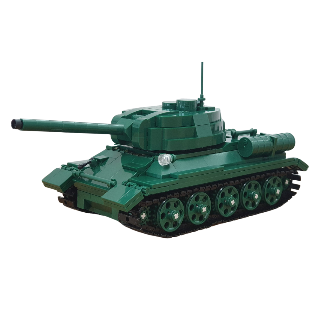 IMEX Oxford T34/85 Tank Brick Set – 612-Piece WWII Russian Medium Tank Model