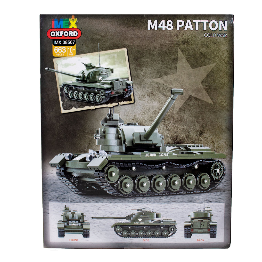 IMEX Oxford M48 Patton Tank Brick Set – 663-Piece Cold War Battle Tank Model
