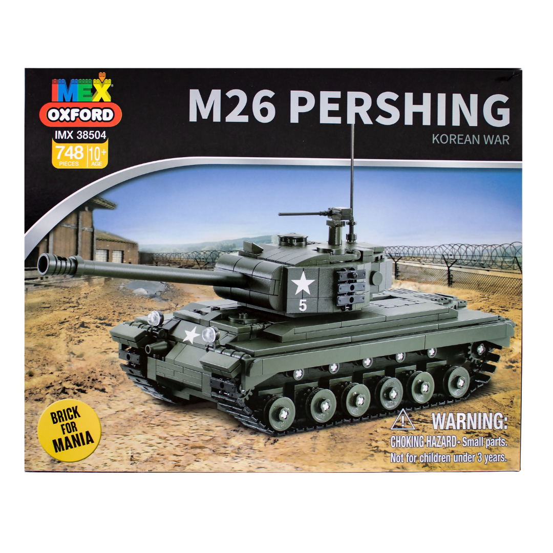 IMEX Oxford M26 Pershing Tank Brick Set – 748-Piece WWII Heavy Tank Model
