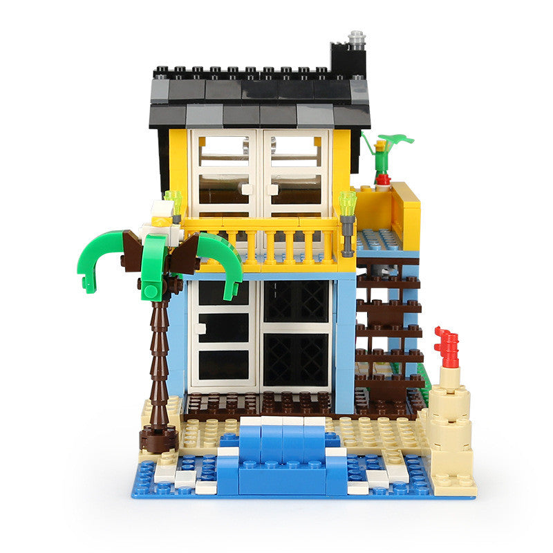 WANGE 3310 Sea View Holiday Homes – 386-Piece Architecture Building Set