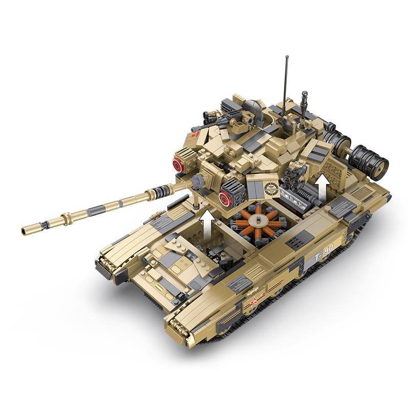 CaDA 1:20 Scale Model T-90 (Non-Motorized) Brick Building Set 1,722 Pieces