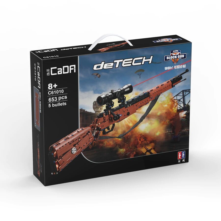 CaDA Model Bolt-Action Rifle Brick Building Set 653 Pieces