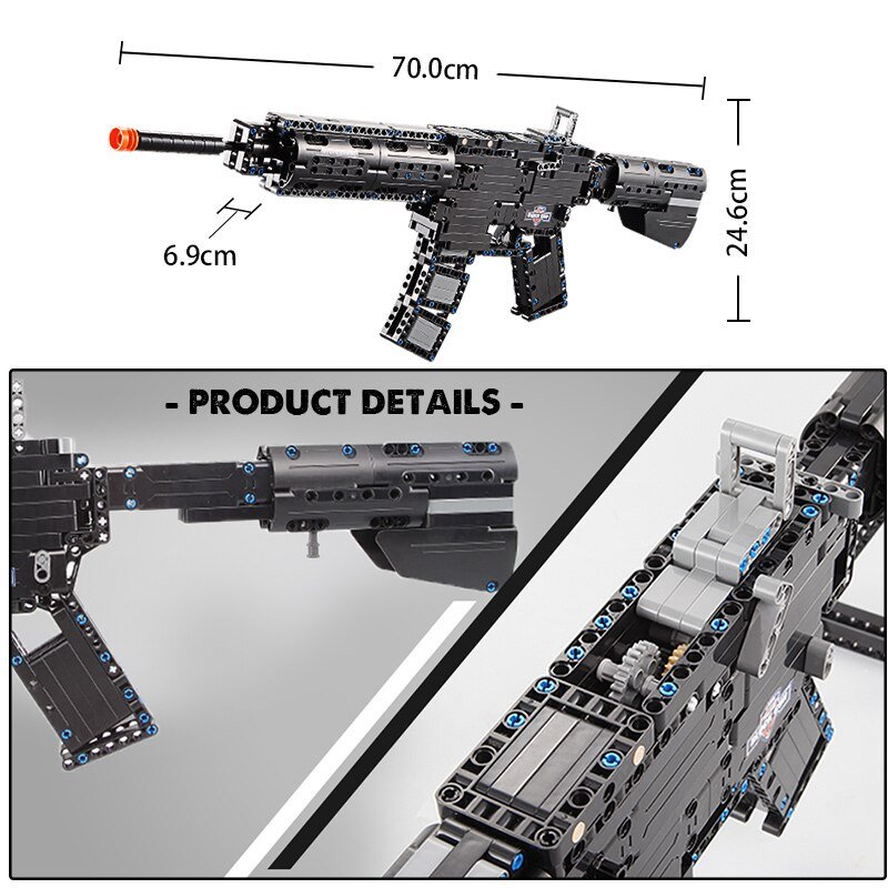 CaDA Model Carbine Rifle Brick Building Set 621 Pieces