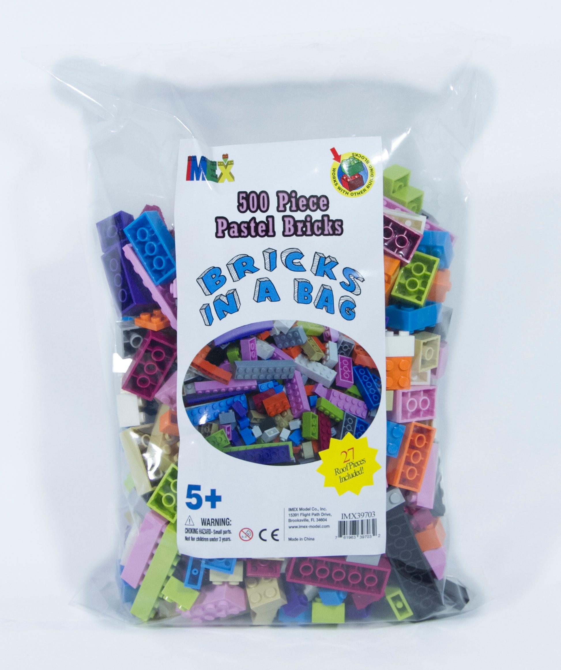 500 Piece Assorted Pastel Colored Blocks