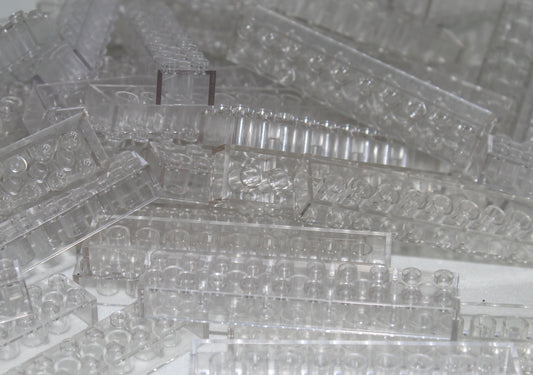 2x10 Stud Bricks 50 Pack (Clear)