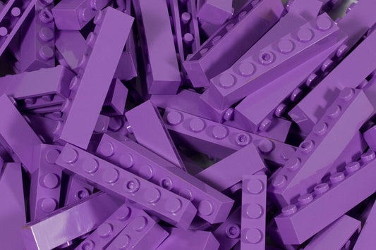 1x6 Stud Brick 100 Pack (Purple)