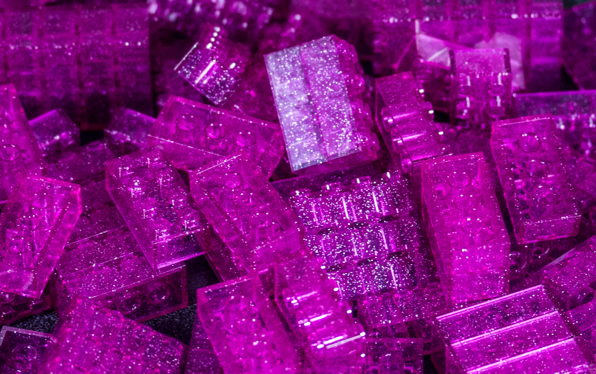 2X4 Brick 100 Pack (Transparent Purple)