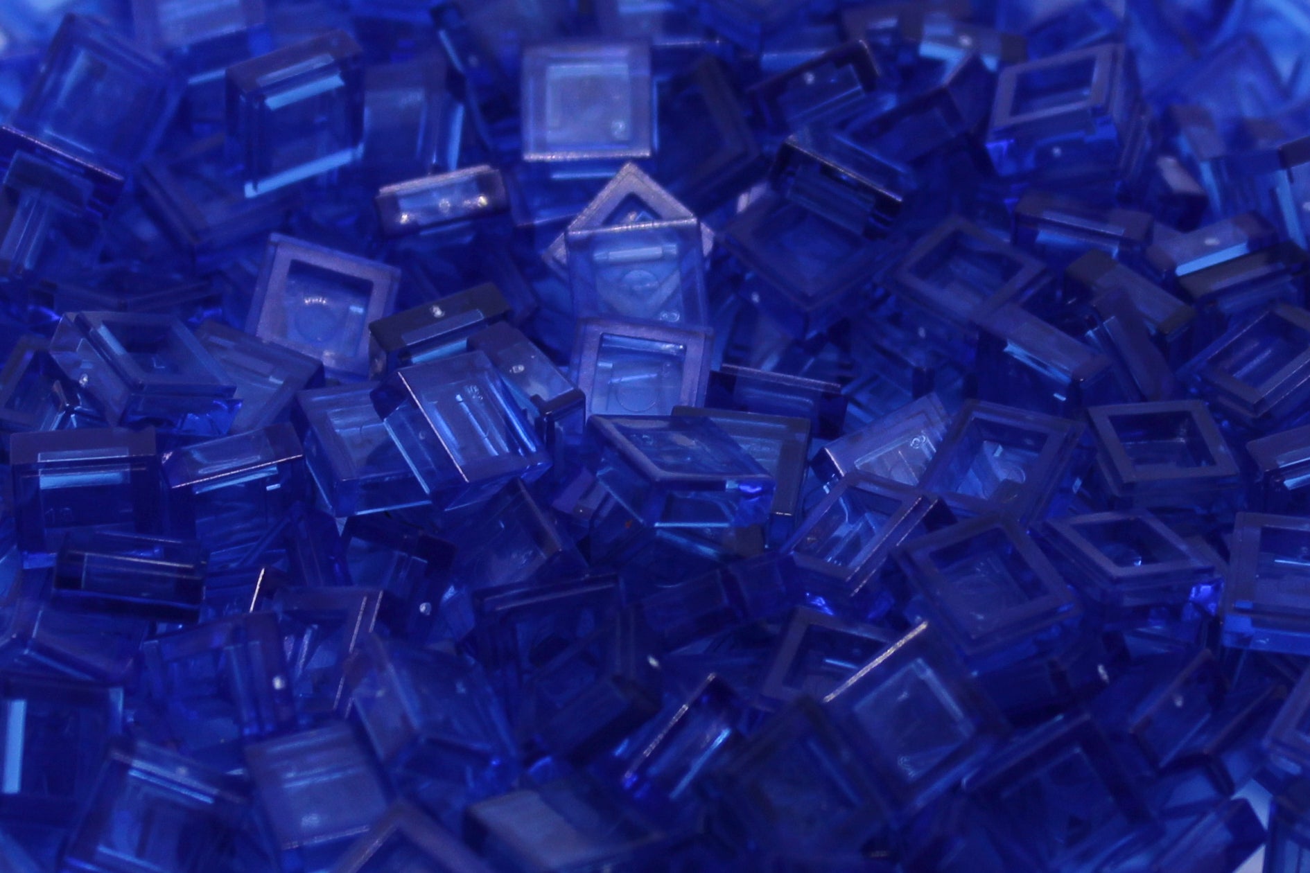 1X1X1/3 Stud Bricks 300 Pack (Transparent Royal Blue)