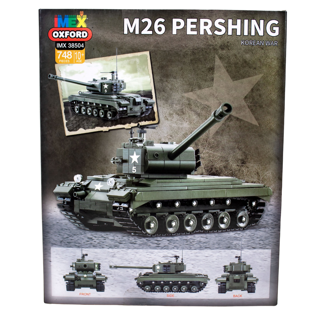 IMEX Oxford M26 Pershing Tank Brick Set – 748-Piece WWII Heavy Tank Model