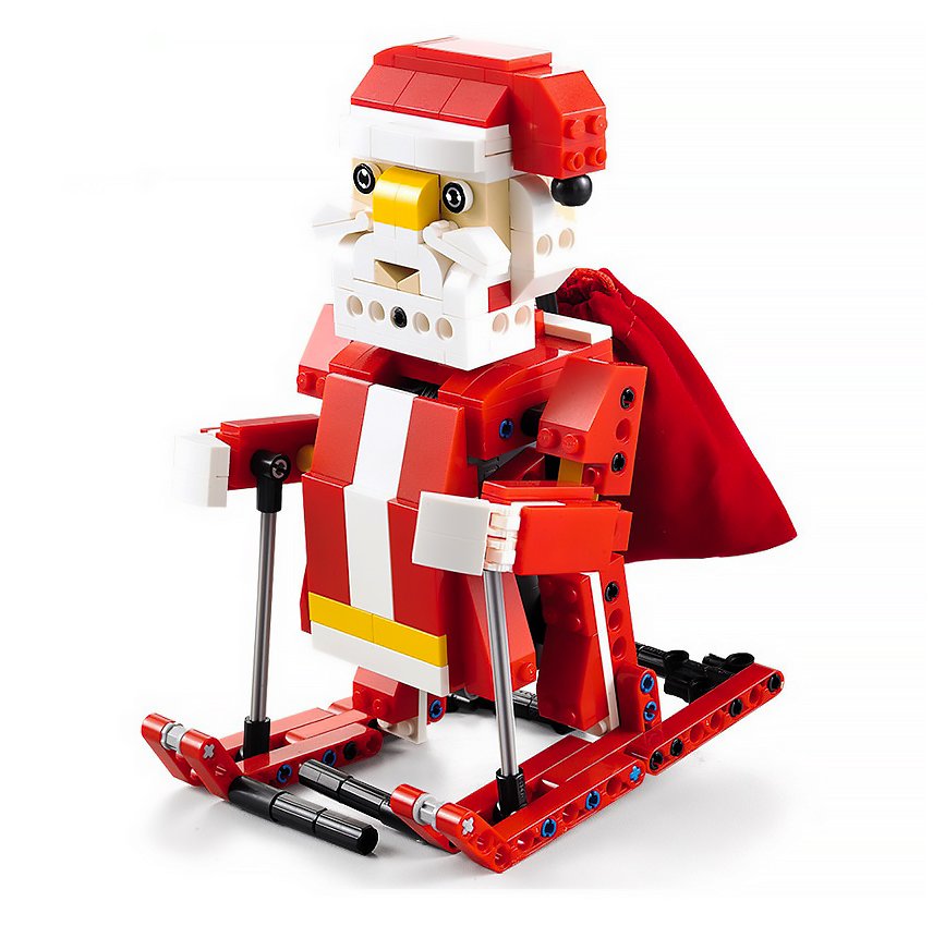 CaDA Santa Claus 2in1 with Sleigh Motion & Sound Controlled Brick Building Set; Lights, Movement & Sound 439 Pieces